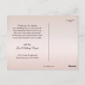 Marble Roos Gold Wedding Foto Hartelijk dank Brief Briefkaart (Achterkant)