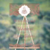 Marble Rose Gold Lace Muslim Wedding Welcome (Neutre)
