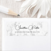 Marble Script Typografie Sjabloon Retouradres Etiket (Insitu)