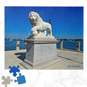 Marble Sculpture Bridge of Lions St Augustine FL Legpuzzel