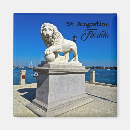 Marble Sculpture in Bridge of Lions St. Augustine Magneet (Voorkant)