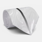Marble Silver luxe strepen Stropdas (Opgerold)