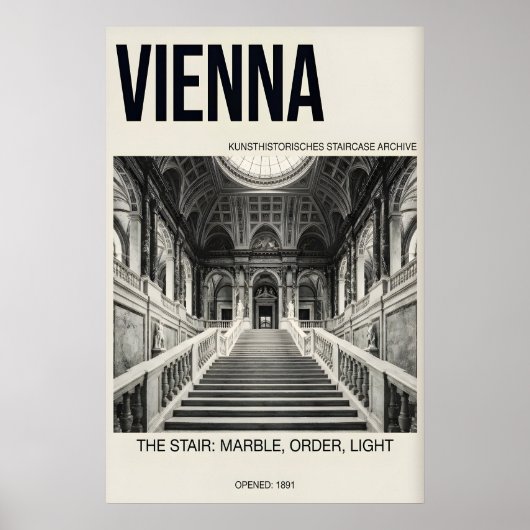 Marble Staircase Poster Vienna Architecture (Devant)