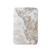 Marble Stone Abstract Creamy Beige Ivory Grey Badmat (Voorkant Verticaal)