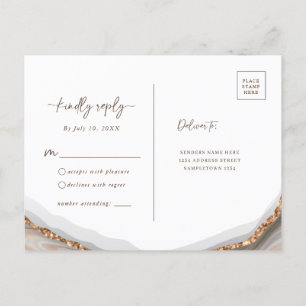 Marble Stone Agate RSVP Briefkaart