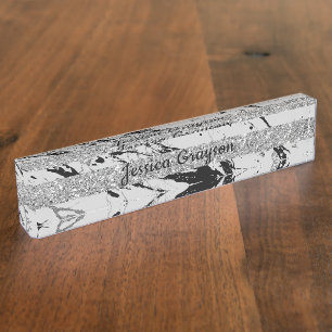 Marble Stone Gray Silver Glitter Elegant Luxury Naambordje