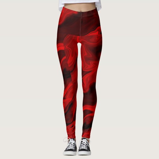 Marble Stone Kijk naar rode Leggings in het bloed (Voorkant)
