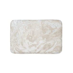 Marble Stone Luxury Creamy Beige Ivory Grey Badmat