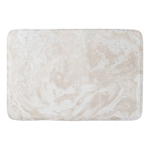 Marble Stone Luxury White Beige Ivory Powder Badmat
