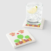 Marble Stone Onderzetter Apple (Zijkant)