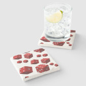 Marble Stone Onderzetter Dice (Zijkant)