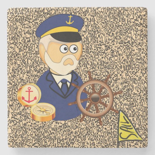 Marble Stone Onderzetter Sailing (Voorkant)