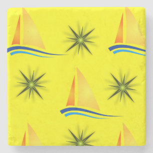 Marble Stone Onderzetter Sailing