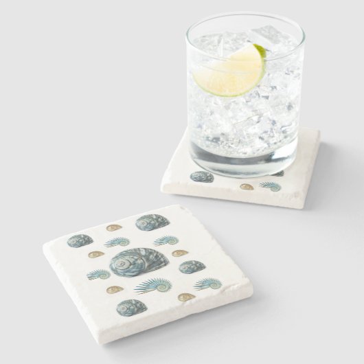 Marble Stone Onderzetter Seashell (Zijkant)