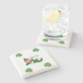 Marble Stone Onderzetter St. Patrick's Day (Zijkant)