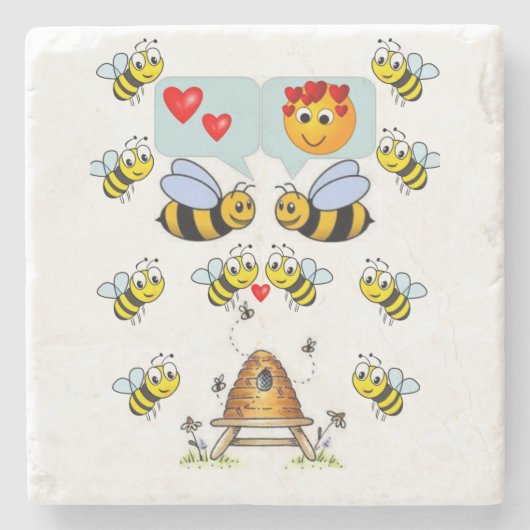 Marble Stone Onderzetter Valentijnsdag (Voorkant)