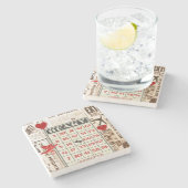 Marble Stone Onderzetter Valentijnsdag (Zijkant)