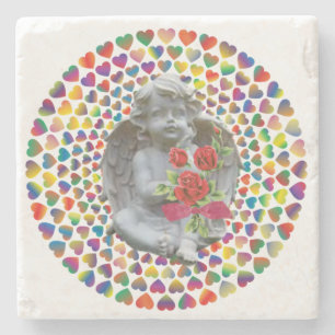 Marble Stone Onderzetter Valentijnsdag Angel