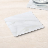 Marble Stone Scalloped Square Kartonnen Onderzetters (Gebogen)