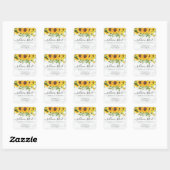 Marble Sunflower Small Business Hartelijk dank Vierkante Sticker (Vel)