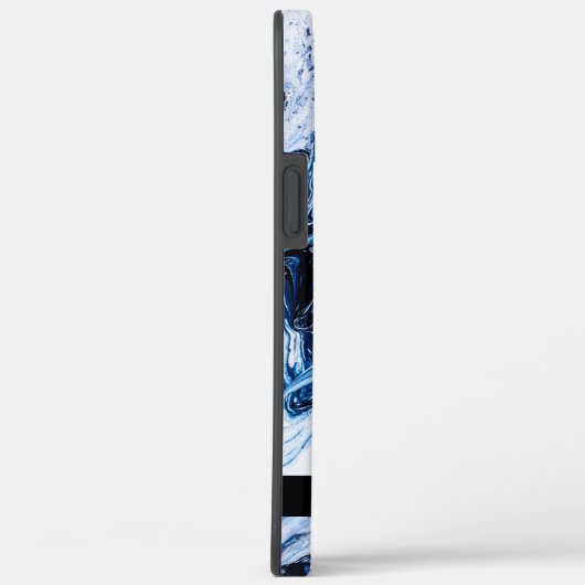 Marble Swirl Navy Blue , gepersonaliseerd Case-Mate iPhone Case (Achterkant / Rechts)