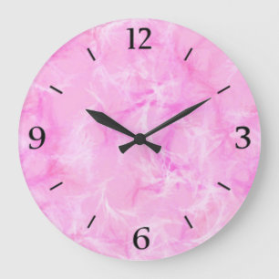 Marble swirl print - orchid pink grote klok
