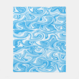 Marble Swirl Texture - Blue Tones  Fleece Deken