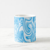 Marble Swirl Texture - Blue Tones Koffiemok (Center)
