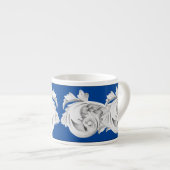 Marble Tendrils op een Espresso-Mok Espresso Kop (Voorkant rechts)