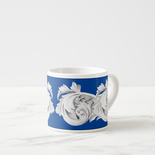Marble Tendrils op een Espresso-Mok Espresso Kop (Voorkant rechts)