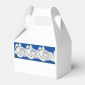 Marble Tendrils op een Gable Favor Box Bedankdoosjes (Achterkant)