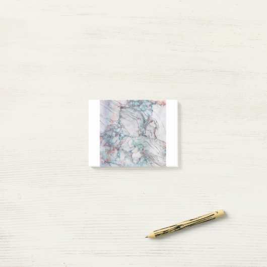 marble texture 6 post-it® notes (Op bureau)