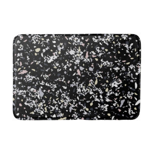 Marble Texture Black Badmat