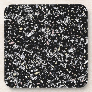 Marble Texture Black Bier Onderzetter