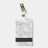 Marble Texture Company Nom personnalisé Badge (Arrière avec clip)