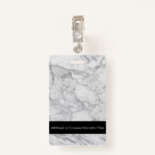 Marble Texture Company Nom personnalisé Badge (Dos avec clip)