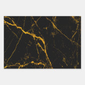 Marble Texture Gold Veins Wrapping Paper Sheets (Voorkant)
