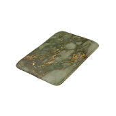 Marble Texture Olive Green Faux Gold Foil Badmat (Gekanteld)