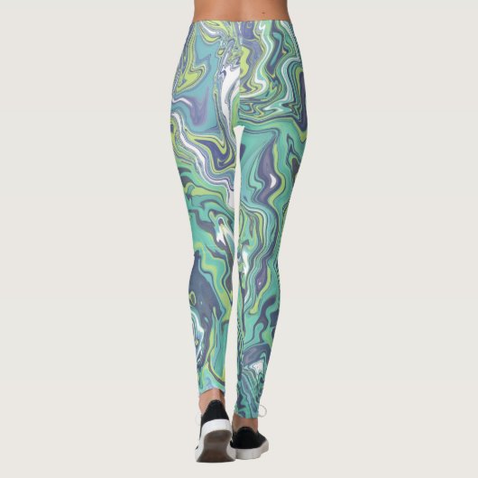 Marble Texture Pattern Cute Leggings (Achterkant)