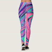 Marble Texture Pattern schattig Leggings (Achterkant)