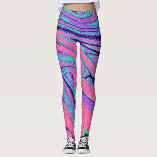 Marble Texture Pattern schattig Leggings (Voorkant)