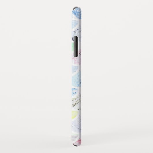 Marble Tile Rainbow Mermaid Scallop Patroon Case-Mate iPhone Case (Achterkant/rechts)