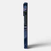 Marble Trendy Navy Blue Agate Geode Case-Mate iPhone Case (Achterkant / Links)