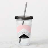 Marble Triangles Acryl Drinkbeker (Achterkant)