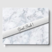Marble W White Sash Guest Book Gastenboek (Voorkant)