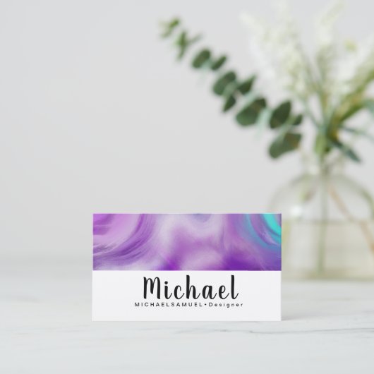 Marble Wave Interior Hair Salon Designer Visitekaartje (Staand voorkant)