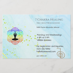 Marble Waves Chakra Energy Healer Reiki Horizontaa Flyer