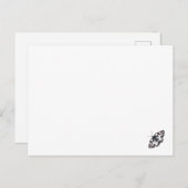 Marble White Butterfly Card Briefkaart (Voorkant / Achterkant)