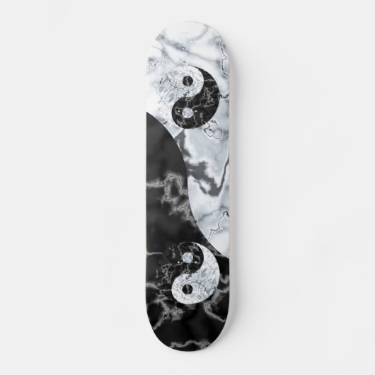 Marble Yin Yang Symbol Skateboard (Voorkant)