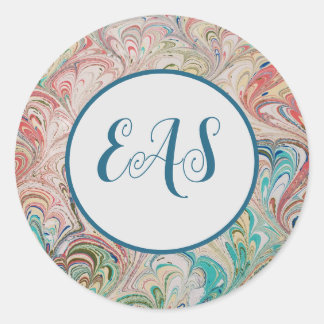  Marbled Classic Stickers met Monogram